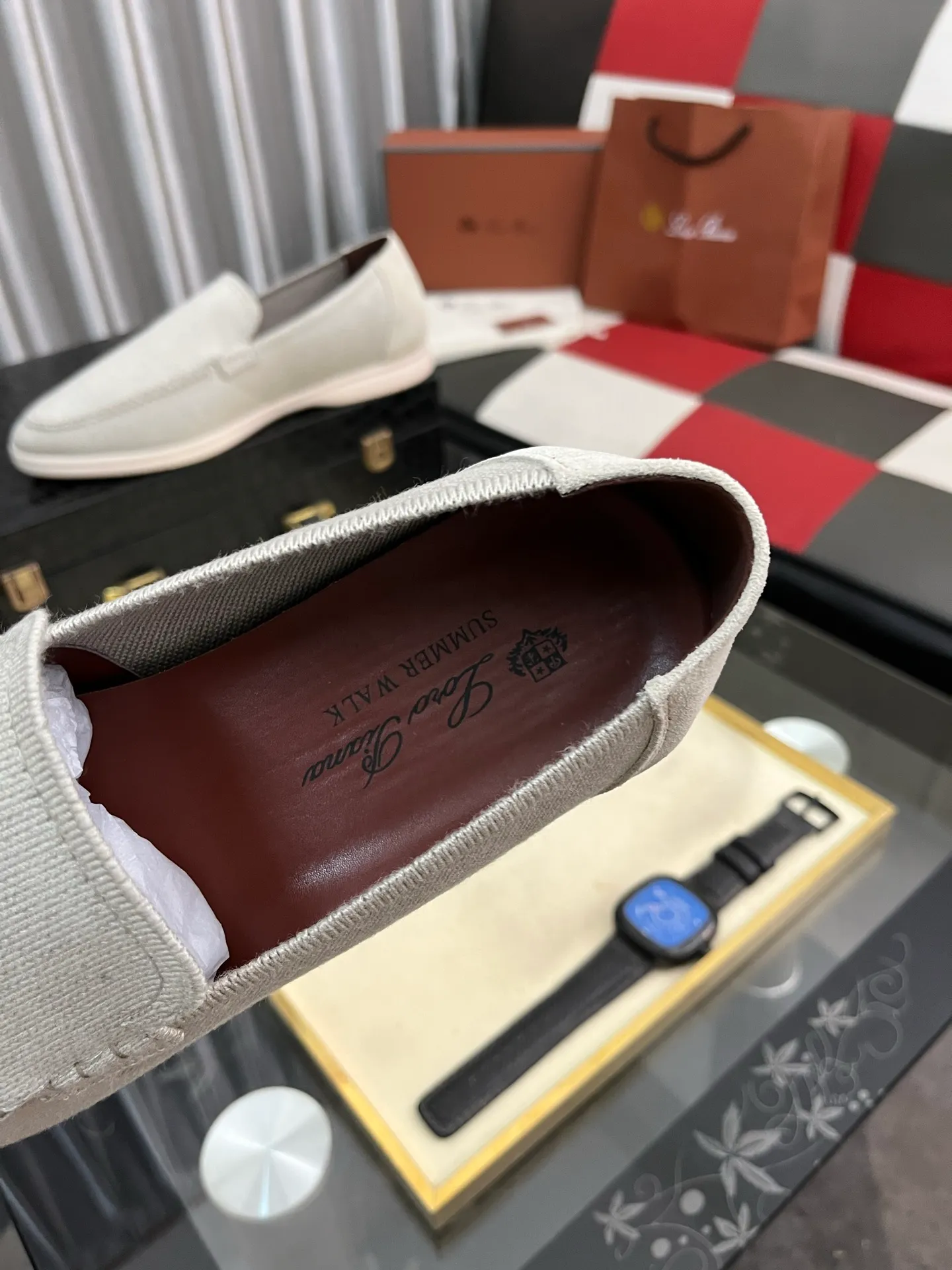 Men's men's shoes💰420⌚️⌚️Loro*Piana pure original 2025 soft and comfortable LP deerskin flat-soled casual star's same style slip-on Loaf men's shoes, size: 38-446️⃣colors available